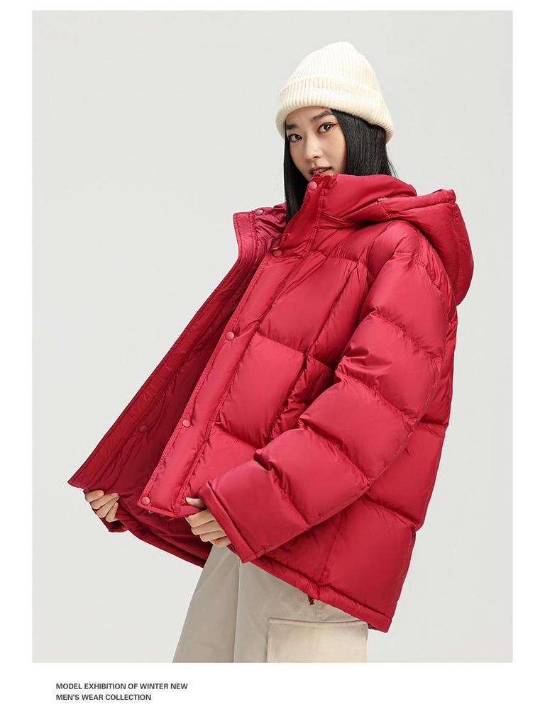 Men's 2025 Short Hooded Winter Down Puffer Jacket - Thick, Warm, High Fill Power