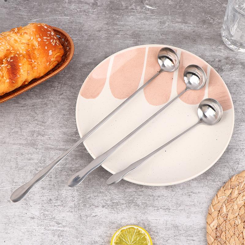 1 kus Nerezová ocel Lžíce na míchání s dlouhou rukojetí Lžíce na zmrzlinu Dezertní lžíce Nádobí