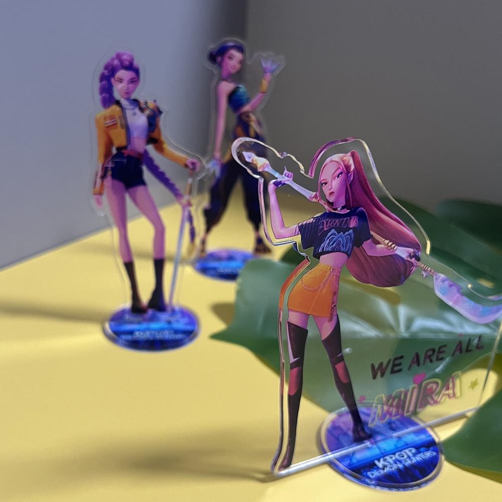 K-POP: Łowcy Demonów Postać z Anime Akrylowa Stojąca na Biurko Rumi Zoey Mira Dekoracja Biurka Prezenty dla Fanów Akcesoria