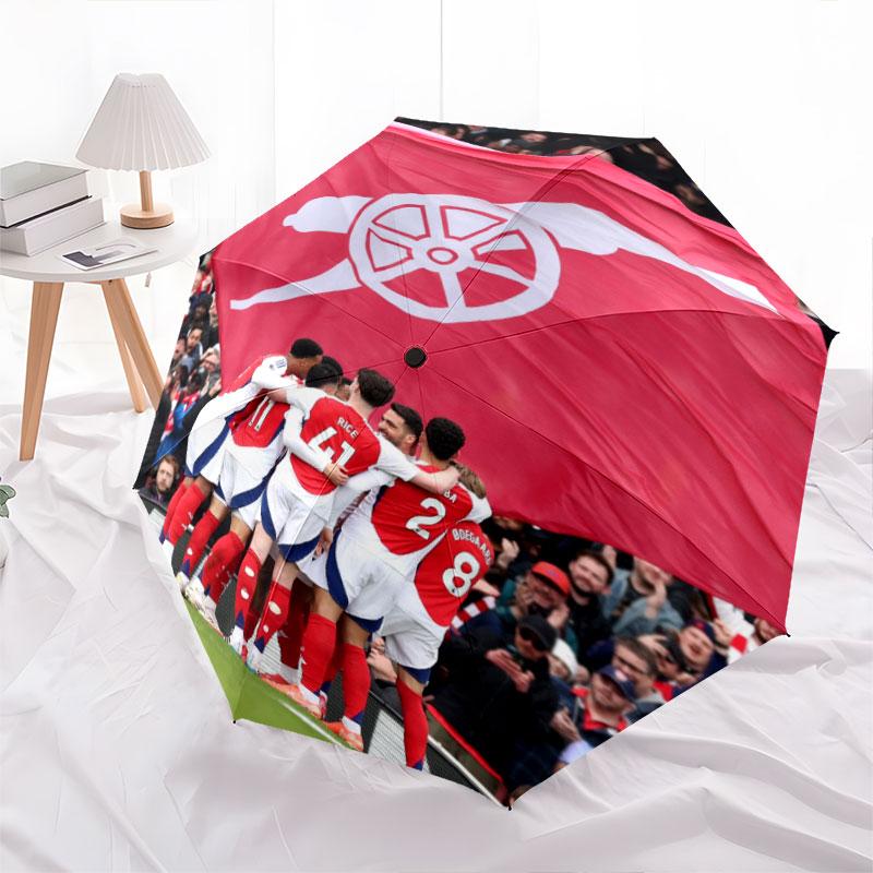 Arsenal Players pattern, automatic folding umbrella, portable and foldable design, 8 ribs, a Christmas or birthday gift.