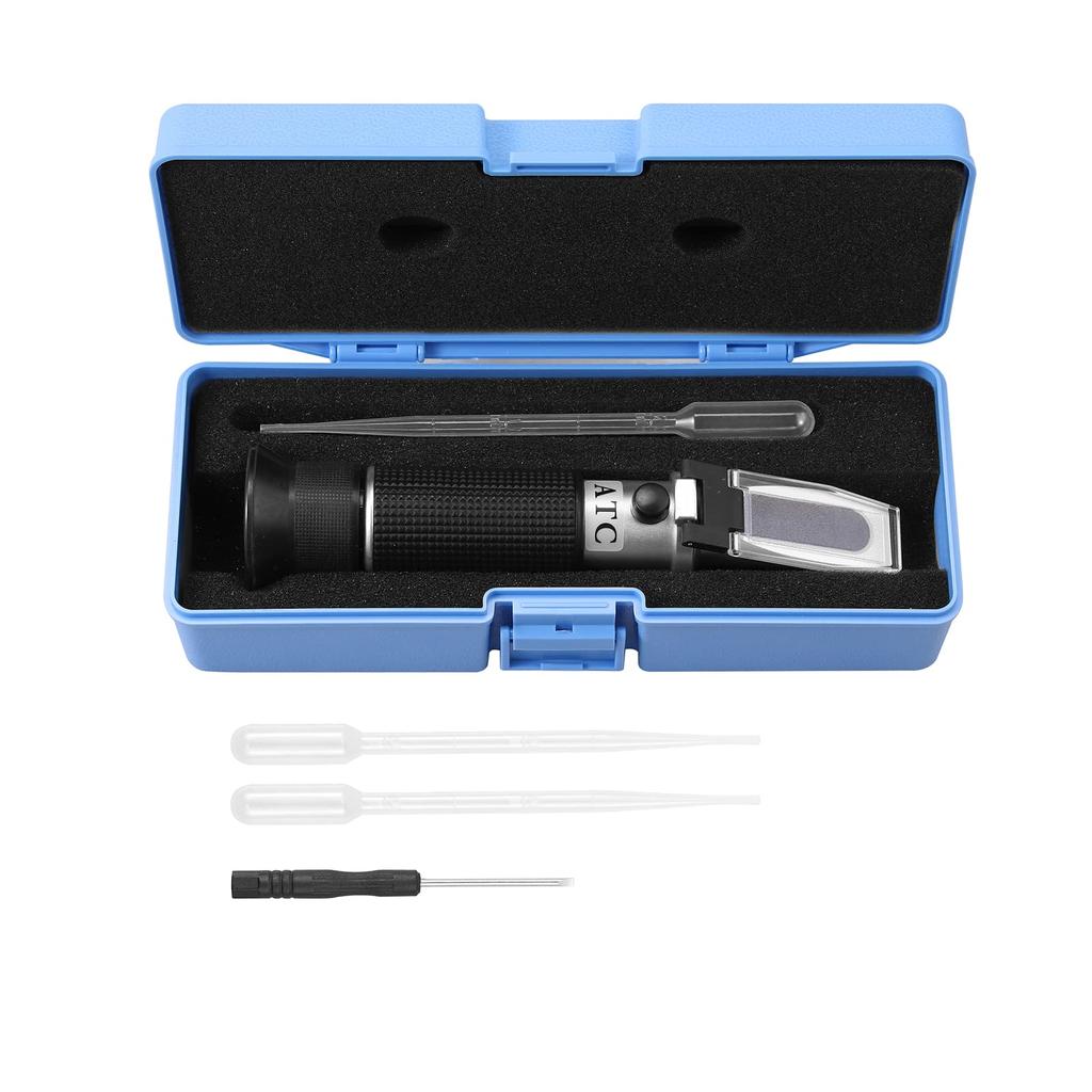 AUTOUTLET Salinity Meter, Refractometer, Salinity Test Kit with Automatic Temperature Compensation (ATC), 0-28% Salinity Measurement (Japanese Instruc