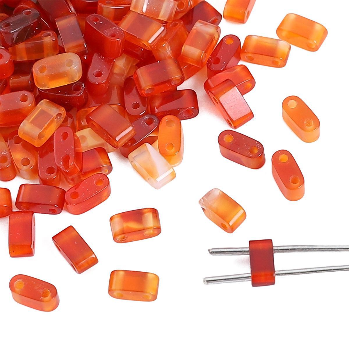 

Геометричні намистини з натурального агату. Браслет своїми руками: Прості модні прикраси Agate, about 5x2mm, 10 pieces/pack