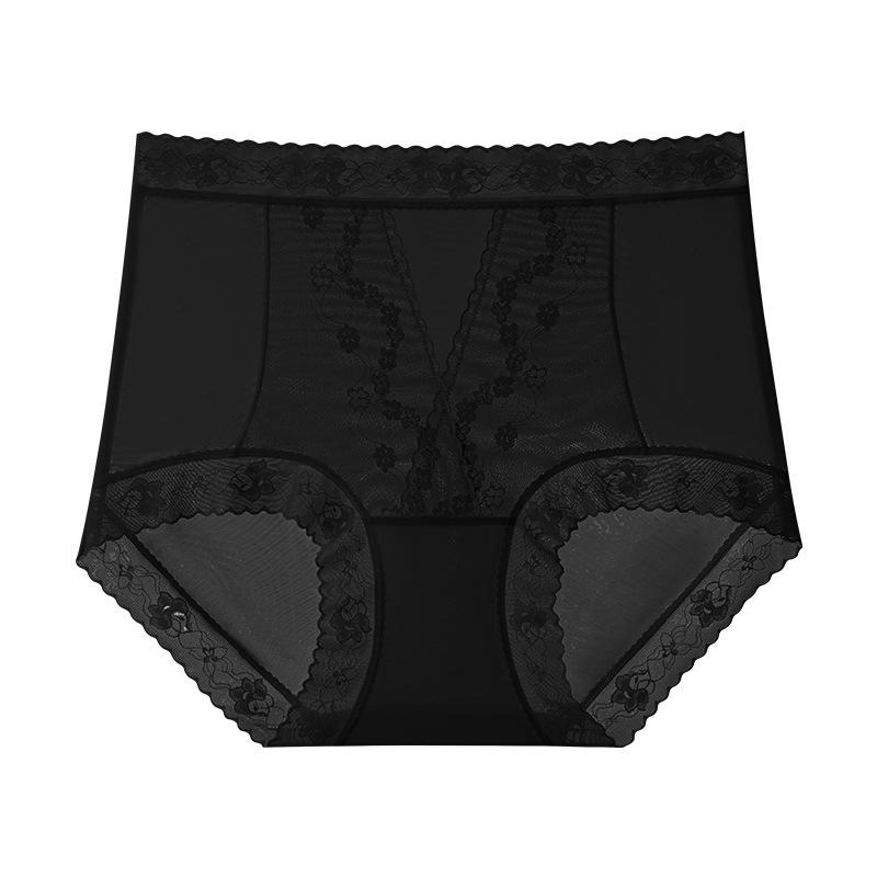 Große Größe Damen Frühling und Sommer Spitze Erweiterter Schritt Ohne Spuren von Plastik Körper Bauchstraffend Hüfte Hohe Taille Dreieck Slip