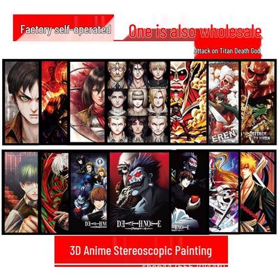 Dziewięć Tytanów 3D Anime Gradientowy Stereoskopowy Plakat Malarski.