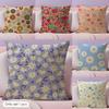 Floral Pattern Cushion Cover Natural Linen Pillow Case DoubleSided Print Decorative Sofa Pillowcase Home Decor Gift