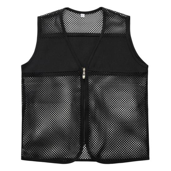 Vest Top Trendy Zipper Closure V Neck Vest Jacket Women Men Uniform Team Top Work Vest Daily Life