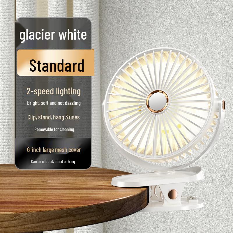 Mini USB Rechargeable Clip-On Desktop Fan for Dorms and Home