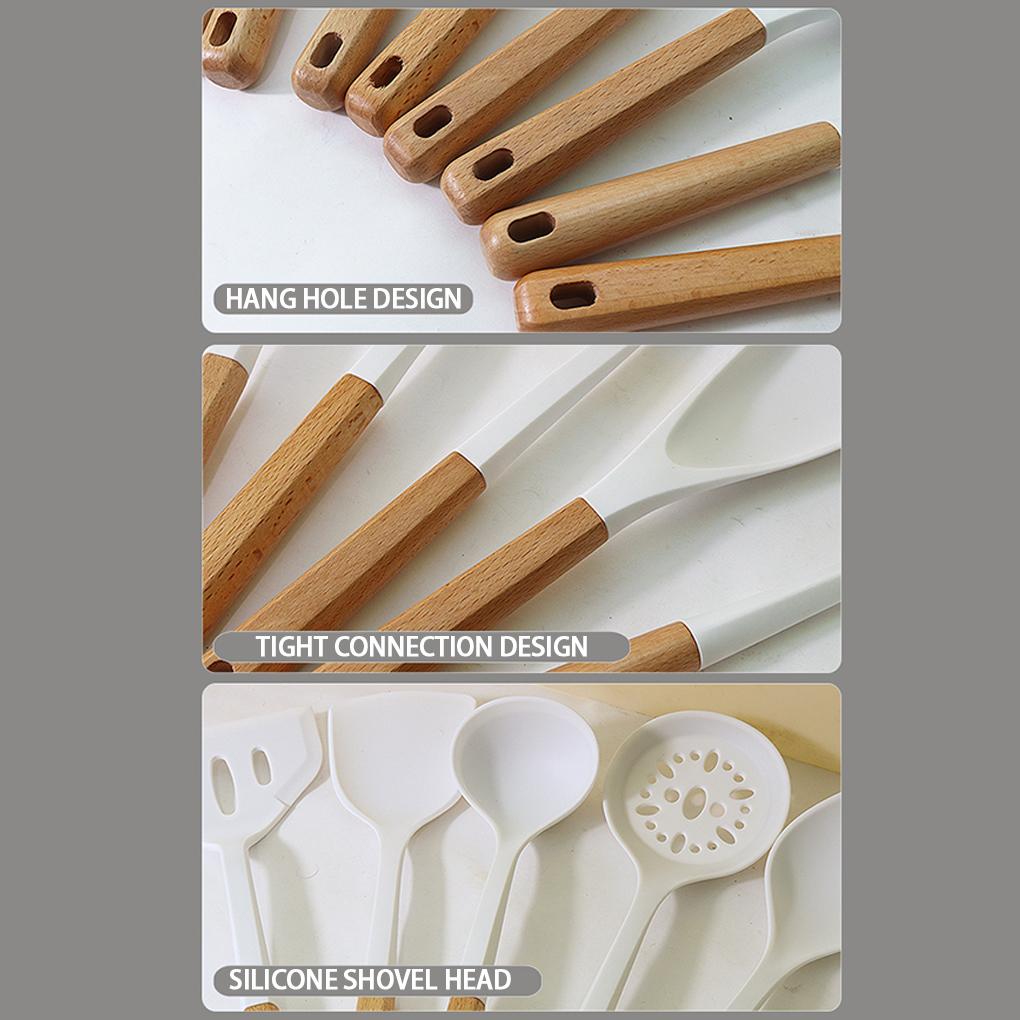 2pieces Non Stick Pan Special Shovel Silicone Spatula Set For Various Cooking Needs Scooping