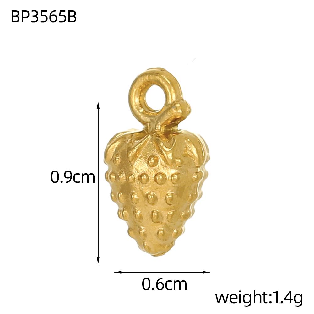 

CARLIDANA New Arrival Fashion Stainless Steel 3D DIY Fruit Donut Charms ice cream Pendants for Necklace Gold Plated Jewelry