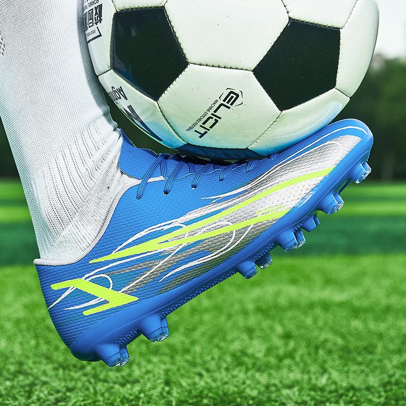 32-47 Unisex Düşük Üst Uzun Spike Futbol Ayakkabıları Erkek ve Kız Suni Çim Pratik Antrenman Ayakkabıları