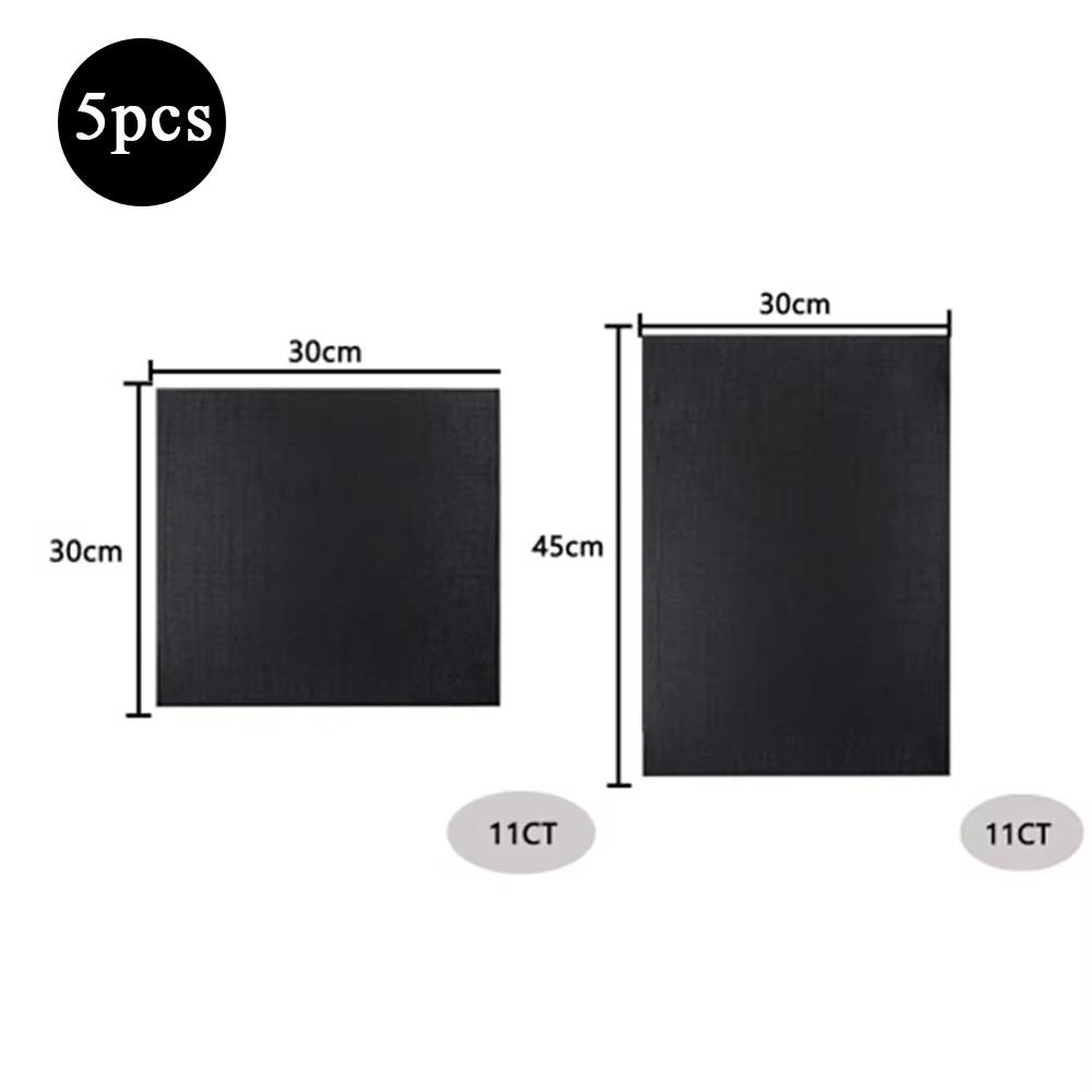 5Pcs/Set 11CT Cross Stitch Cloth Square Embroidery Cloth Embroidered Grid Fabric for DIY Needlework Sewing Handcraft Making