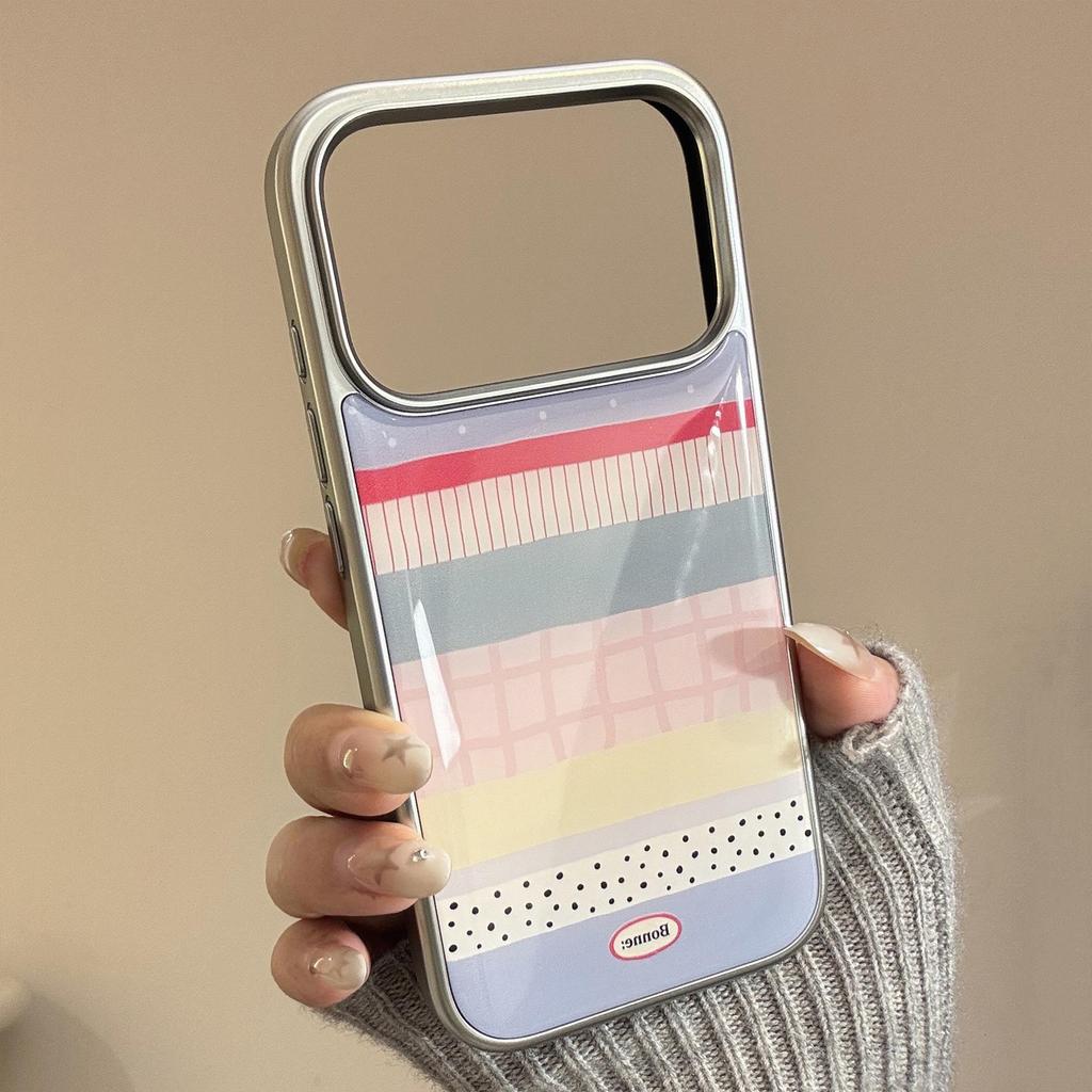 Bunte gestreifte Handyhülle für iPhone 17 und iPhone 17 Pro Max