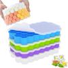 Hexagonal Ice Cube Molds, Silicone Ice Cube Tray with Flexible Ice Cube Molds for Quick and Easy Ice Cube Removal, Small Ice Cube Trays with Lid for C