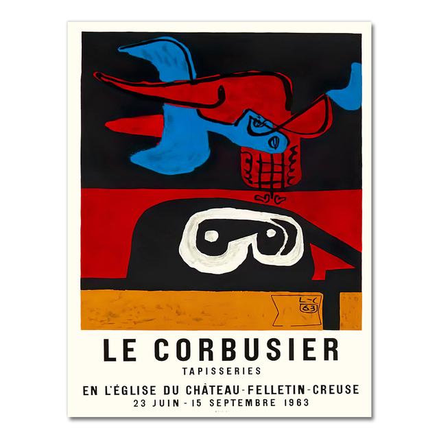 Французский выставочный постер Ле Корбюзье, винтажный принт Autrement Que Sur Terre, современный абстрактный холст, картина середины века, декор без рамки 21*30cm