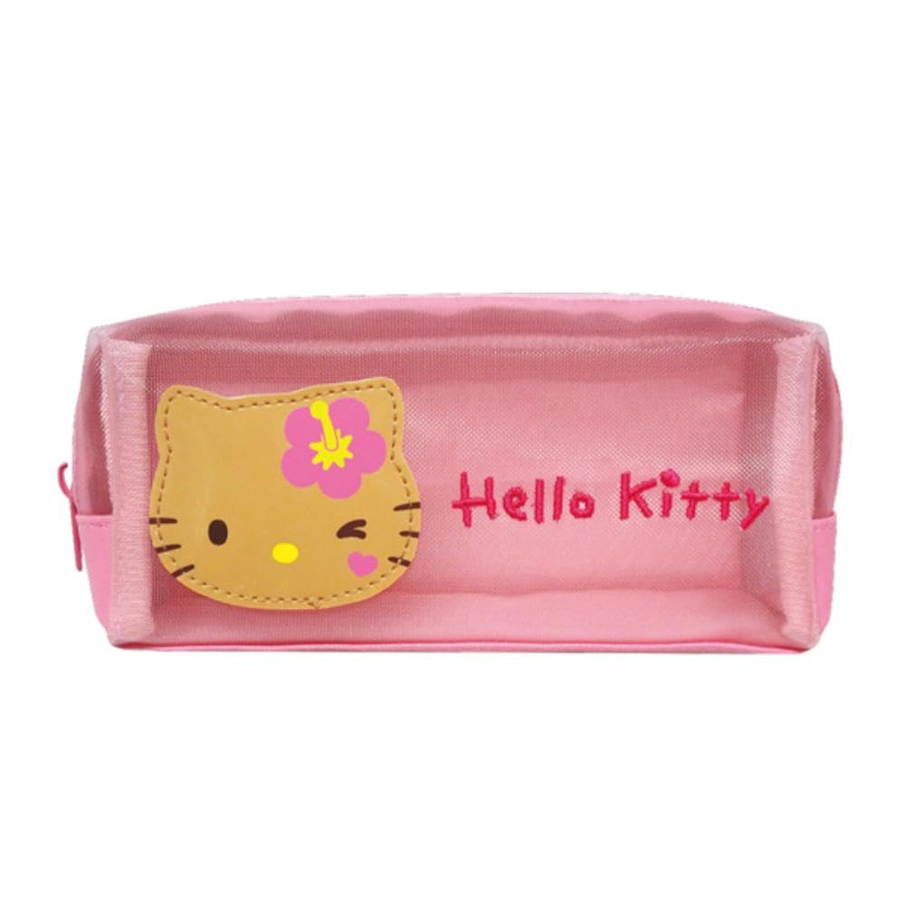 K Company Hello Kitty Mesh Box (Suntan Series) Pouch, Pink, KTHI-MB-PK