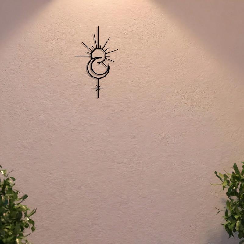 Bohemian Sun Moon Wall Decor Metal Art for Living Room Home Gift