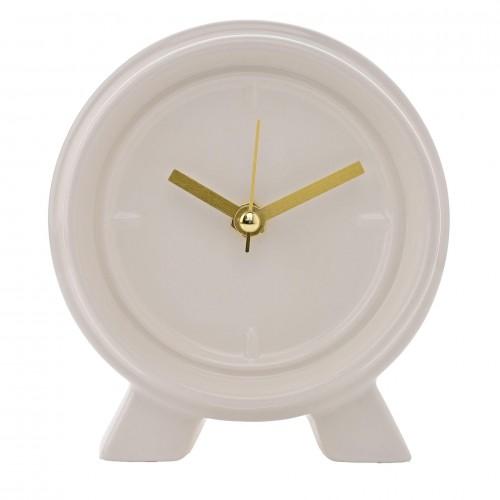 Interval Ceramic Mantle Clock - Soft Cream