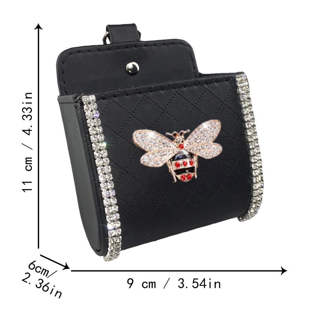 

Автомобильный органайзер на воздуховод, сумка-держатель для телефона на воздуховод, чехол для хранения, ручная работа, тонкая строчка, блестящий органайзер на воздуховод, держит ключ