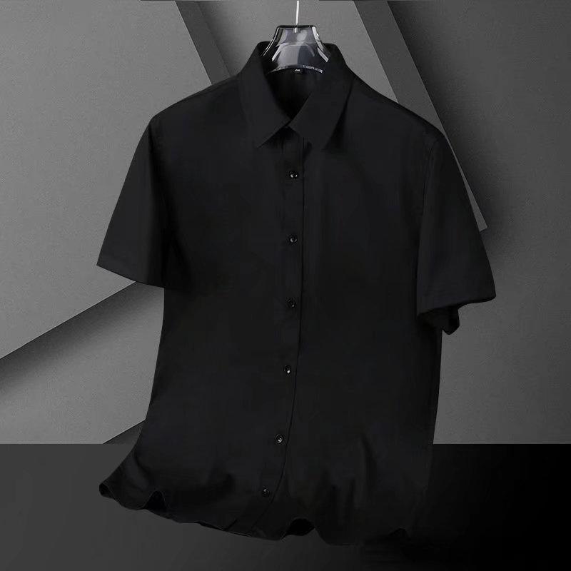 Pánská bílá košile s krátkým rukávem a černá košile s dlouhým rukávem - Stylové letní ležérní a business oblečení