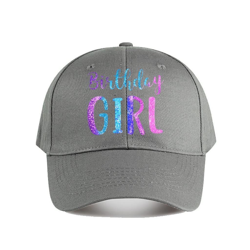 Glitter Gradient Birthday Girl Party Decor Baseball Cap Fashion Unisex Sunhat Womens Outdoor Sports