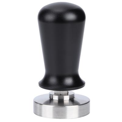 51mm Flat Base Stainless Steel Spring Coffee Tamper Powder Tamping Tool for Home Coffee Shop