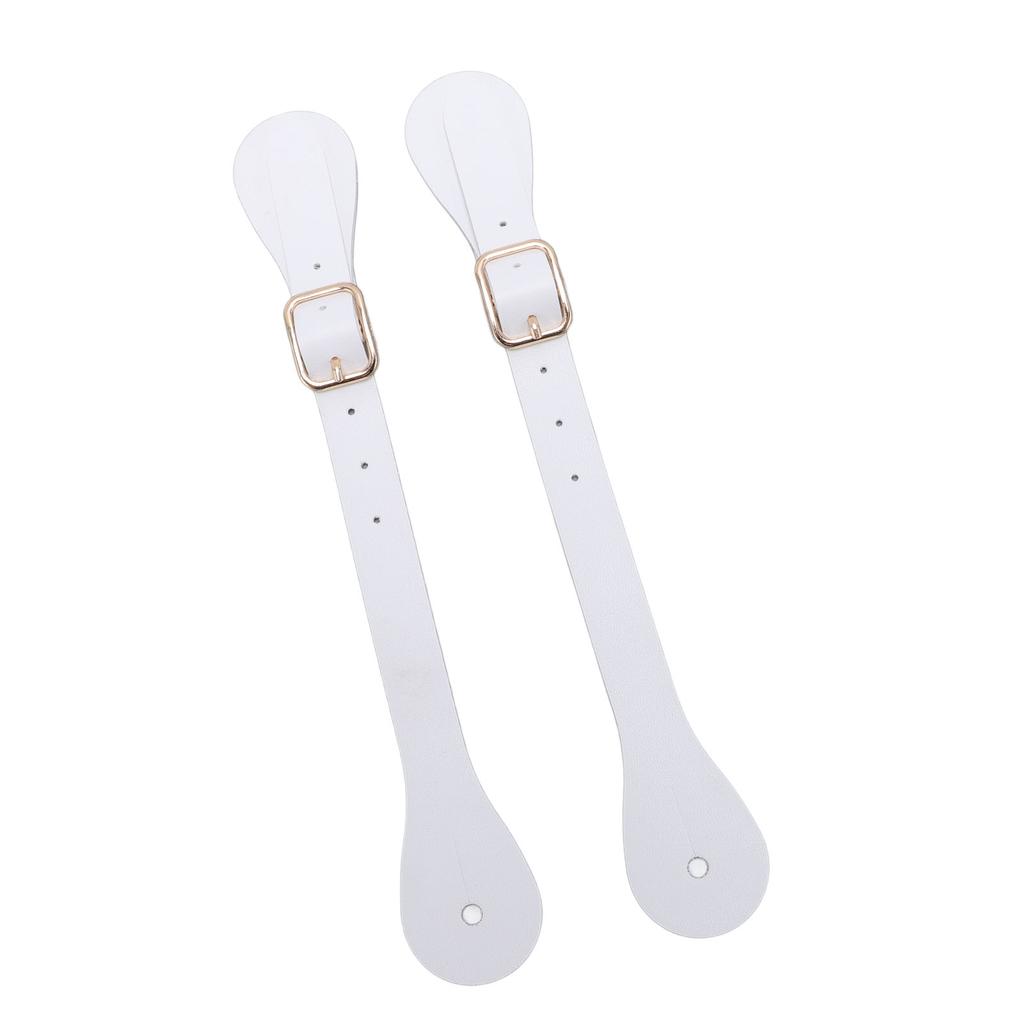 Pair of Synthetic Leather Spur Straps Adjustable Length 22cm Long Western Cowboy Spur Holder for