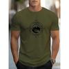 Summer Daily Casual Men's T-Shirt Simple Round Letter Printed Round Neck Short Sleeve Loose Comfortable Short Sleeve T-Shirt