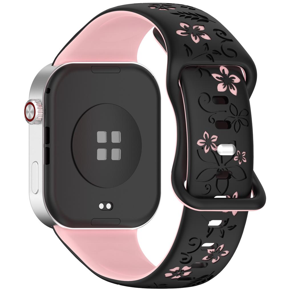 Kwiaty Rzeźbione 3D Do Xiaomi Smart Band 8Pro 9 Pro Pasek do Zegarka Silikonowy Pasek Do Redmi Watch 4 5 6 Smartwatch Grawerowany Pasek