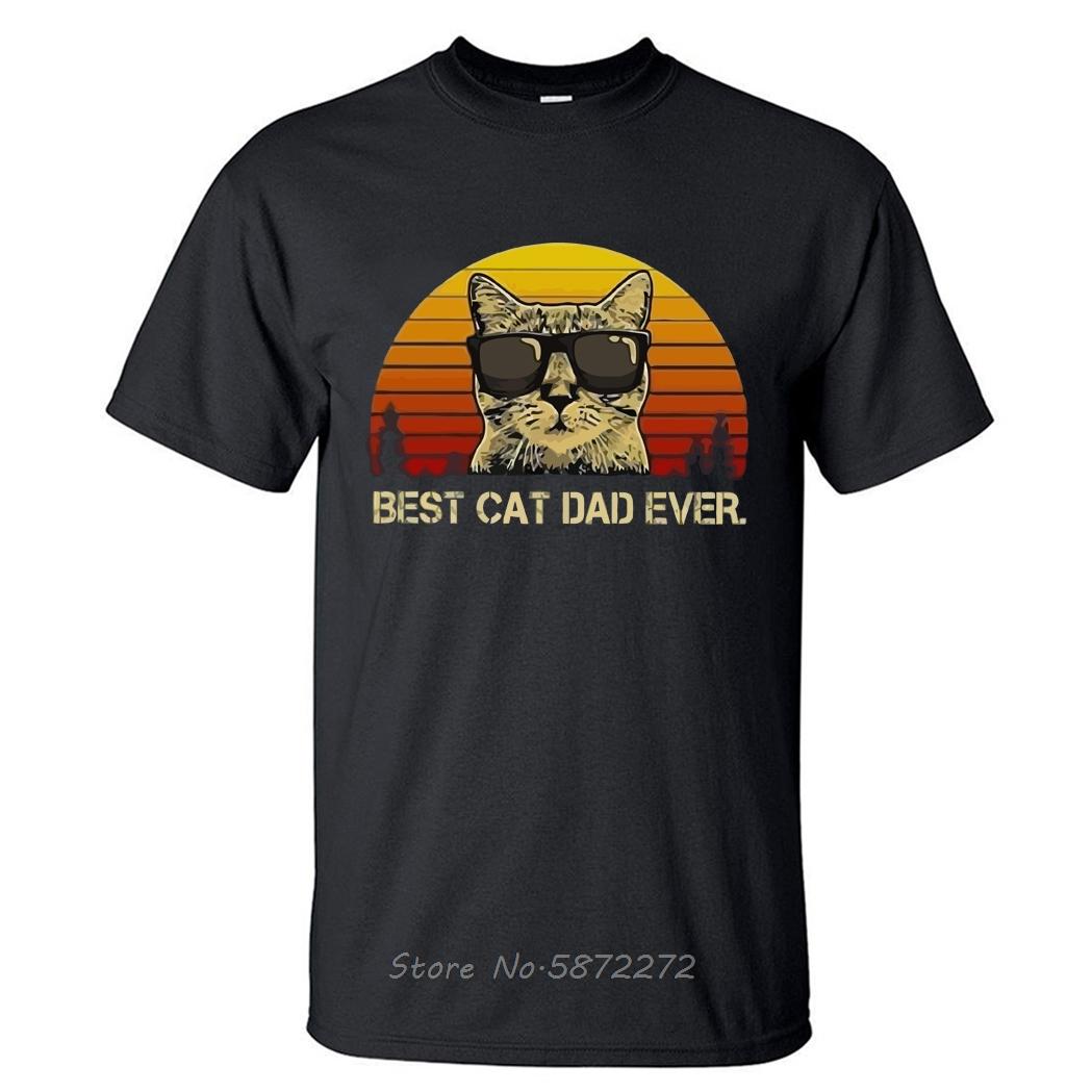

Funny Cats Print Male Tshirt Best Cat Dad Ever Balck T-Shirt Men Fashion Tees Animal Cat Cute Unisex Tops Pure Cotton T shirt... 5XL різнокольоровий