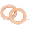 2Pcs Replacement Wooden Curtain Rings Sturdy Smooth Hanging Rings for Curtains Home Decor Drapery Curtain Accessories