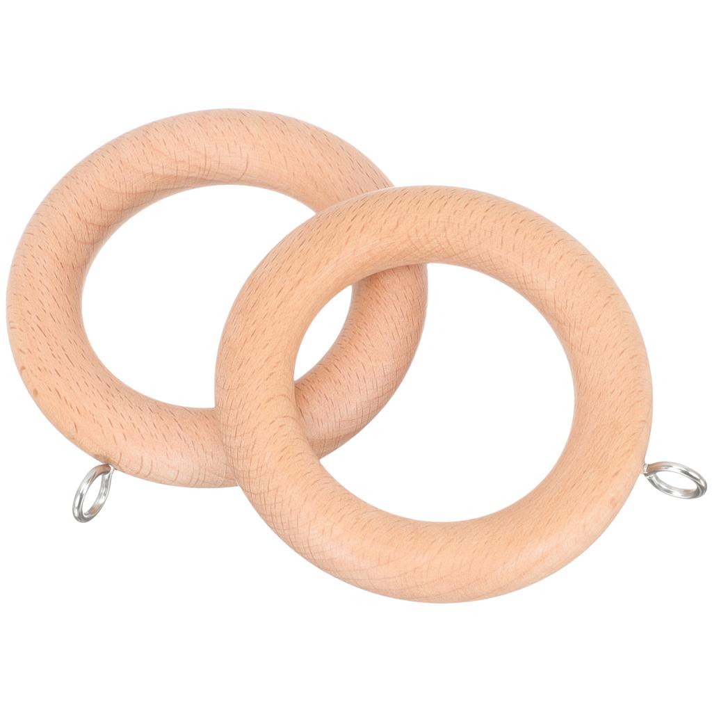 2Pcs Replacement Wooden Curtain Rings Sturdy Smooth Hanging Rings for Curtains Home Decor Drapery Curtain Accessories