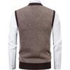 Men's Winter Fleece-Lined Plaid Vest, Pullover, Loose-Fitting Men's Sleeveless Sweater Vest