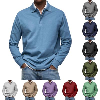 Camicia da Uomo Estiva Tinta Unita Manica Lunga con Bottoni Nascosti Camicie da Uomo Casual alla Moda a Manica Lunga