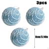 3 Pack of Christmas Tree Ornaments, Decorative Baubles for Indoor and Outdoor Use