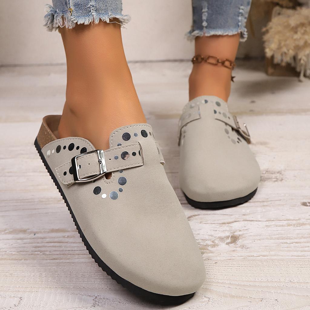 Faux Leather Cork Footbed Clogs for Women Memory Foam Arch Support Platform Slippers Women's Slip-ons Mules Potato Shoes Vegan Suede Clogs Sandals