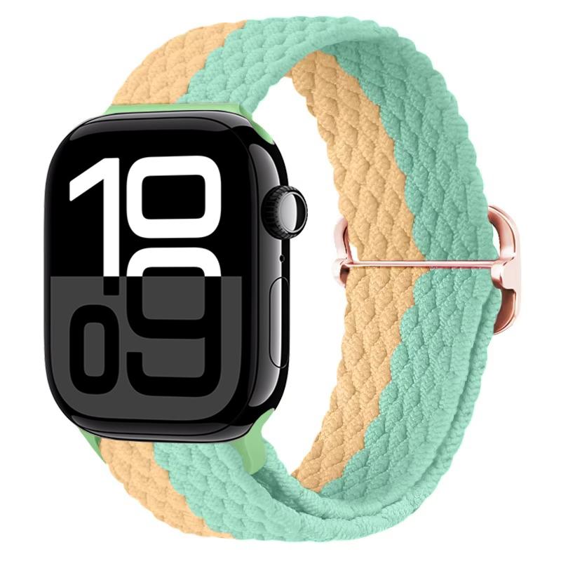 Nylon Braided Loop Band for Apple Watch Ultra/2 49mm 10 9 8 7 46mm 45mm 41mm 6 5 4 SE 44mm 40mm Elastic Strap for iWatch 3 42mm