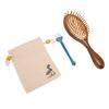 Air Cushion Comb Wooden Handle Detangling Hair Brush Scalp Massage Comb with Cleaning Brush