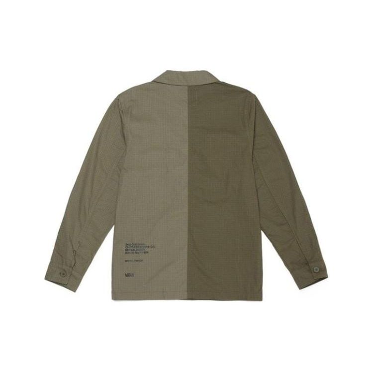Vans Casual Sports Single-Breasted Collar Long Sleeve Jacket Men Jackets Khaki VN0A4MLJKCZ