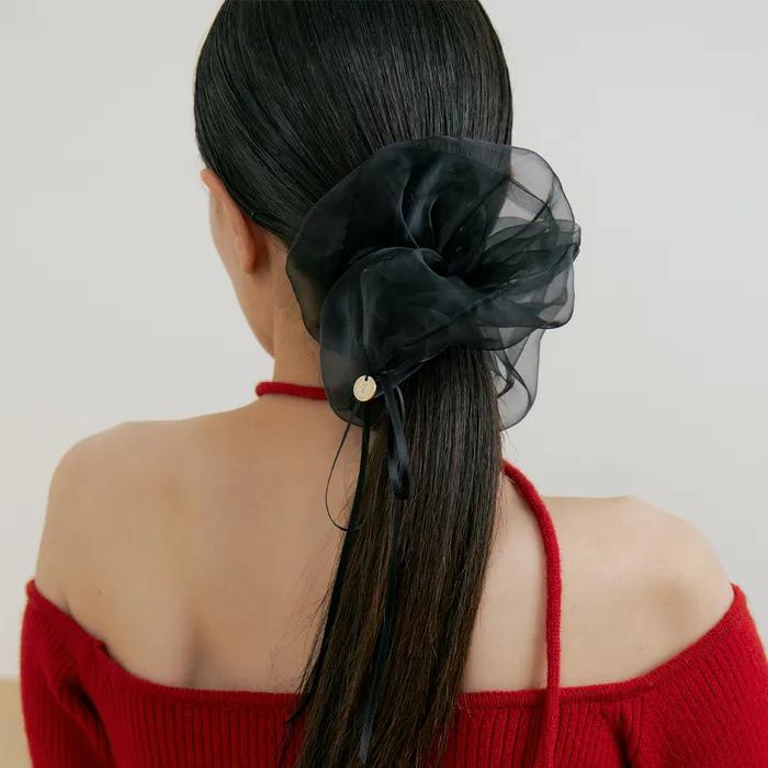 Organza Scrunch (black)