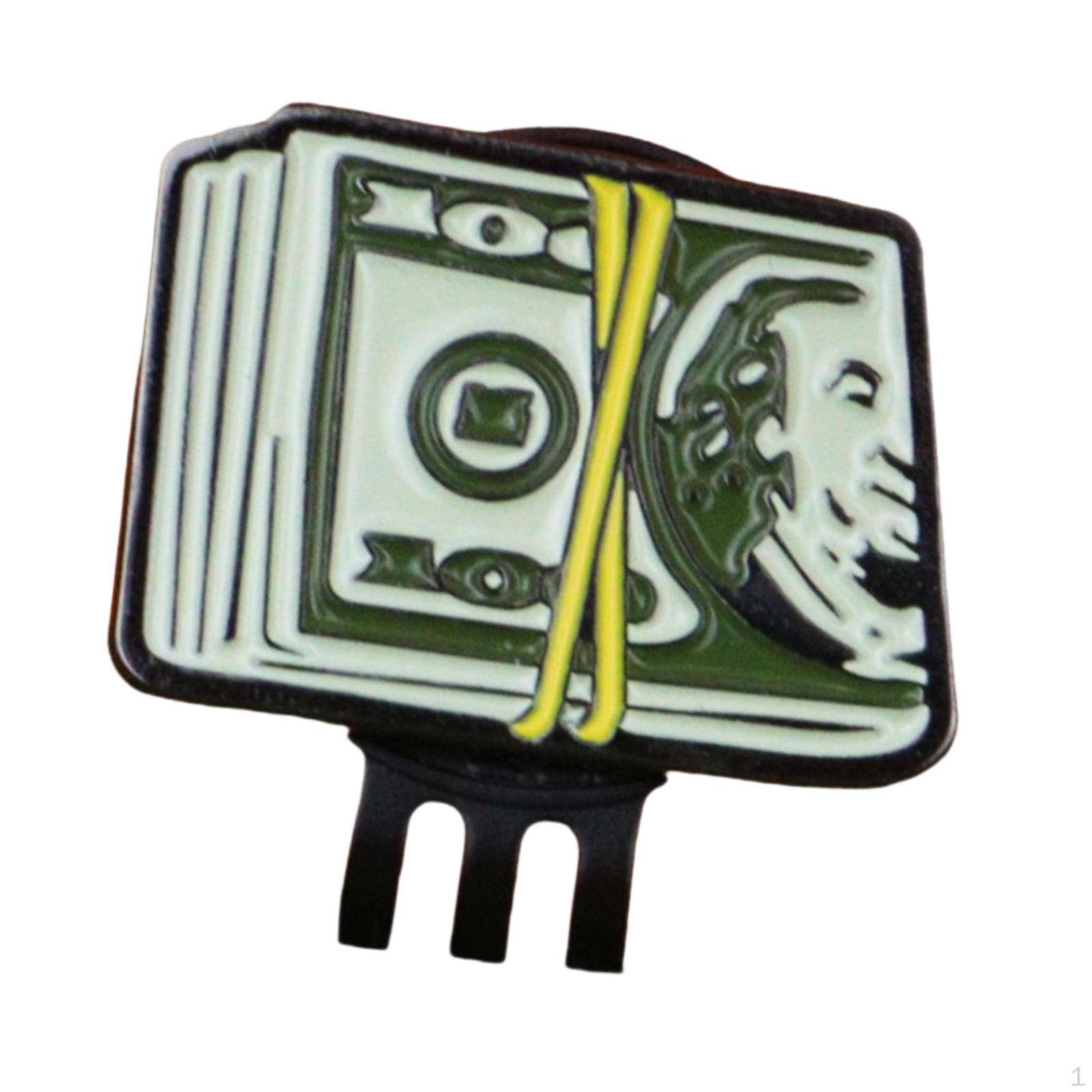 

Держатель для маркера для мяча для гольфа, товары для рукоделия для спорта на открытом воздухе для мужчин и женщин Black Clip