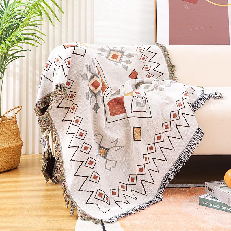 

Blue Flower Floral Non-slip Stitching Blankets Korean Throw Blanket Sofa Decorative Slipcover Multifunction Leisure Blanket 90x150cm білий