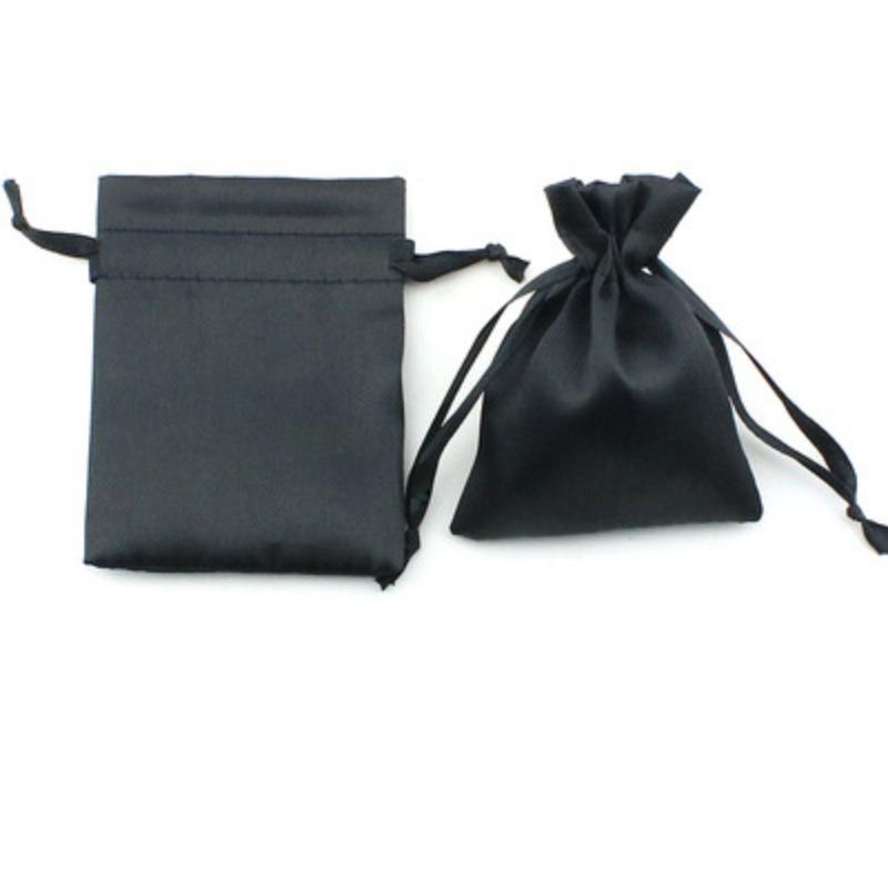 Sacchetto con coulisse in raso finto, pochette in raso, sacchetto porta gioielli e accessori