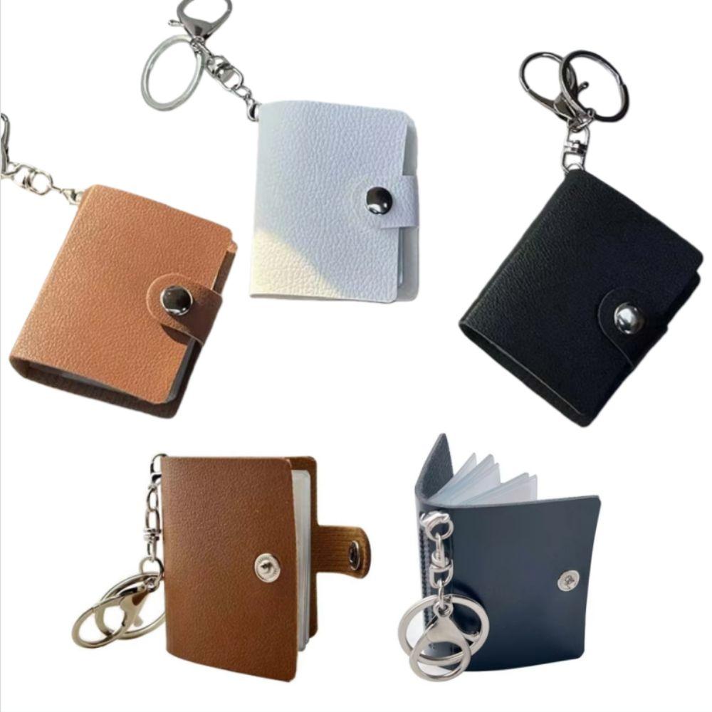 DIY Wallet Mini Photo Album 2 Inch Photo Card Holder PVC Photo Album Keychain Jewelry Gift