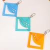 2Pcs Acrylics Knitting Needle Gauge Ruler For Sweater Sewing Craft Knitting Needle Measure Tool With Keychain Carabiner Clip