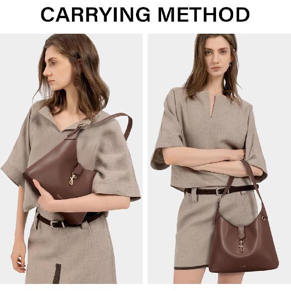 CLUCI Womens Purses and Handbags, Soft Vegan Leather Hobo Bags with Adjustable Strap, Lightweight Slouchy Shoulder Bag
