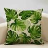 Plant Leaf Cushion Cover Home Decoration Sofa Chair Car Pillow Case Soft Linen Pillowcase 45x45cm