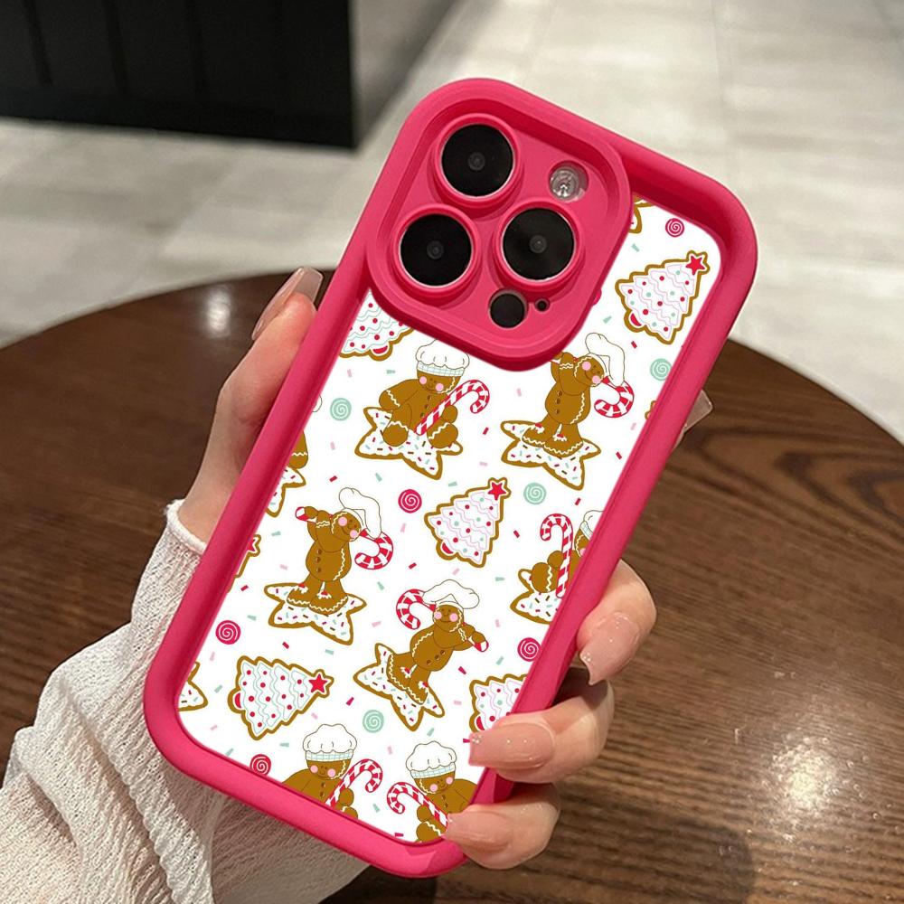 Ae106 Happy New Year Art Merry Christmas Phone Cases for iPhone 16 14 13 11 Pro Max 15 7 8 6s Plus 12 Mini XR XS Max Angel Eye Ladder Protective Cover