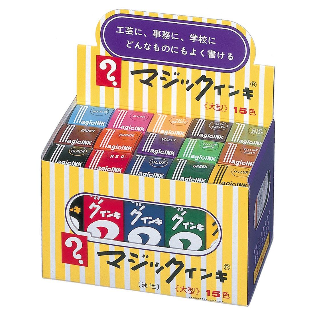 

Teranishi Chemical Magic Ink Oil Pen Large Size 15 Colors ML-15