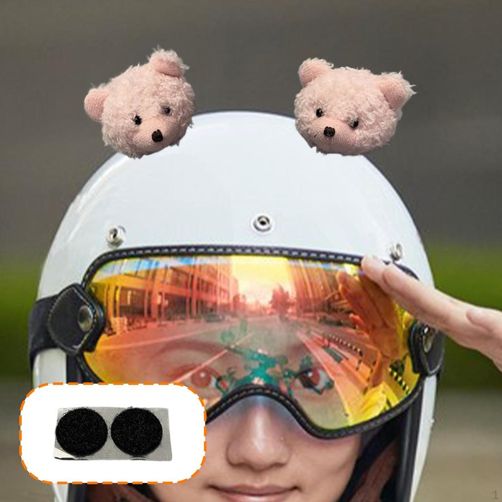 1 Pair Helmet Decorations Attachment Easy To Install Universal Fun Lovely Ornaments Decor