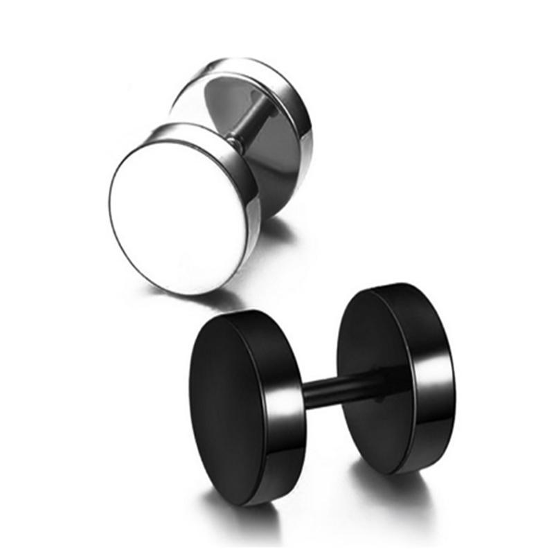 Buy Black Stud Earrings Men Women Faux Gauges Ear Plugs Tunnel